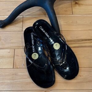Calvin Klein Black Jelly Sandals